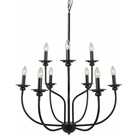 9 Light Candle Chandelier,2-Tier Chandelier