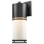 Z-lite - Z-Lite 560B-BK-LED LED Outdoor Wall Sconce Luminata Black - Clean contemporary styling with a traditional look make these fixtures well suited for any home. Today`s contemporary homes, as well as homes of the crafstmen style, are particularily well suited. These aluminum fixtures are available in black, deep bronze and brushed aluminum. Please note: LED lights are not dimmable.
