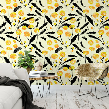 Dandelion Wallpaper by Julia Schumacher, Sample 12"x8"