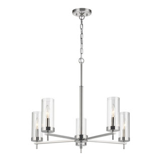 Zire 5-Light Chandelier, Chrome - Transitional - Chandeliers - by Lampclick | Houzz
