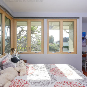 New Wood Casement Windows in Lovely Bedroom - Renewal by Andersen Bay Area, San