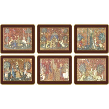 Lady Clare Coasters, Pallas Tapestry, Set of 6, Made in England