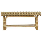 Elk Home - Rendra Bench - The Rendra Bench is perfect for adding organic style to living rooms, seating areas or hallways. This versatile piece provides extra seating while making a charming, natural accent through its tones and textures. Handcrafted from high quality natural rattan canes and binding, this organically influenced design brings a warm and relaxed note to a home.
