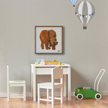 "Front Cover Brown Bear" Framed Painting Print