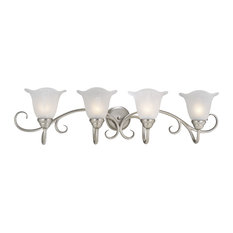 Vaxcel Bella 4-Light Vanity, Brushed Nickel