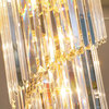 Crystal Black Designer LED Chandelier for lobby, foyer, staircase, living room, 27.6"
