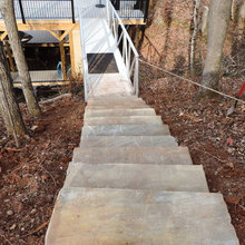 Steps for a steep slope by LF circle