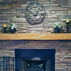 Sandblasted Faux Wood Fireplace Mantel