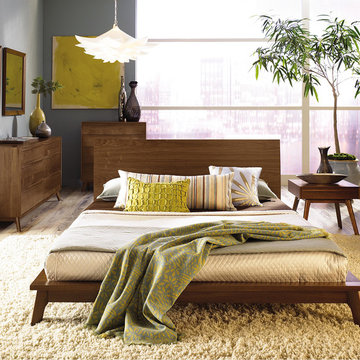 Modern Wood Platform Beds: Catalina (Walnut)