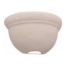 Oliver Quarter Sphere Indoor Wall Light, Paintable Bisque