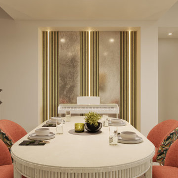 Vibrant Visions: A Colorful, Transitional, and Eclectically Glamorous Open Space