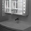 Demisting Mirrored Bathroom Cabinet and LED Squares, Without Built-In Speakers