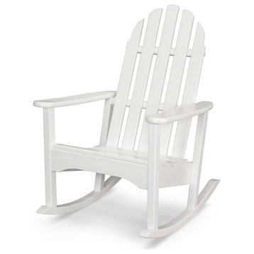 Polywood Classic Adirondack Rocking Chair, White