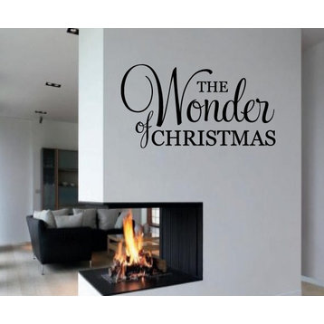 The wonder of Christmas Vinyl Wall Decal hd040, Yellow, 8 in.