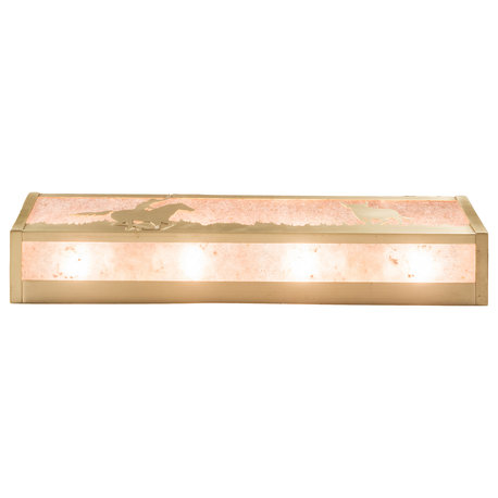 24 Wide Cowboy & Steer Vanity Light