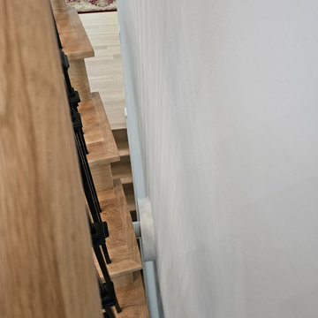 Project #120 | White Oak Staircase with Iron Balusters