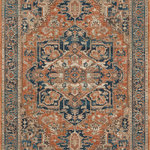 Karastan Rugs - Karastan Rugs Grasmere Coral 5'3"x7'10" Area Rug - Unmistakably influenced by vintage globally inspired tapestries, Karastan's Grasmere Area Rug offers heirloom-esque style in a vibrant overdyed palette of blue, coral, green, black, tan, beige and gray. This debut of the Estate Collection combines modern conscious construction techniques with the lavish design details synonymous with Karastan's legacy for timeless traditional styles. Ideal for elegant entryways, luxurious living rooms, beautiful bedrooms, opulent offices and more, the area rugs of this collection are woven with Karastan's exclusive eco-friendly EverStrand, a premium recycled synthetic yarn created from post-consumer plastic water bottles. Silky-soft to the touch, this sustainable style is also durably designed to be wear and stain resistant.