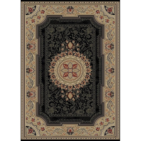 Concord Global Ankara 6523 Chateau Rug 2'2"x7'3" Black Rug