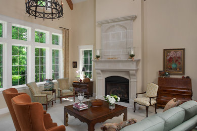 Inspiration for a transitional living room remodel in Other