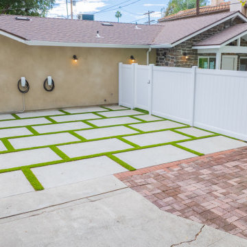 Modern ADU Driveway & Turf Design | Sherman Oaks, CA