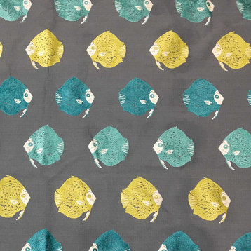 Dori Fish Cut Velvet Fabric Upholstery Fabric, Laguna