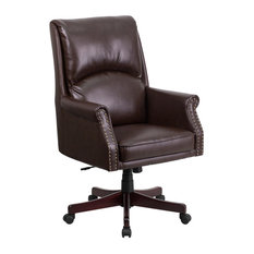 High Back Brown Leather Chair BT-9025H-2-BN-GG