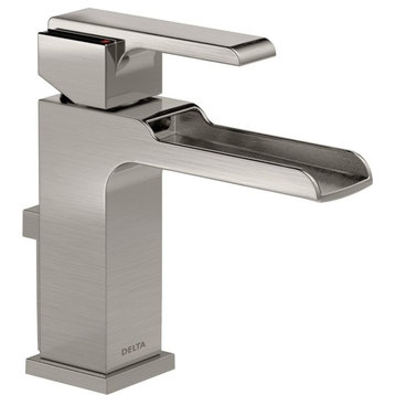 Delta Ara Single Handle Channel Bathroom Faucet, Stainless, 568LF-SSMPU