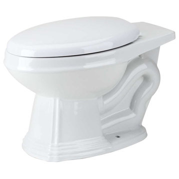 Toilet Part White Sheffield Elongated Rear Entry Toilet Bowl Only