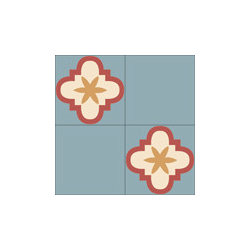 "Quatro Foil" 8x8 Encaustic Cement Tiles - Wall And Floor Tile