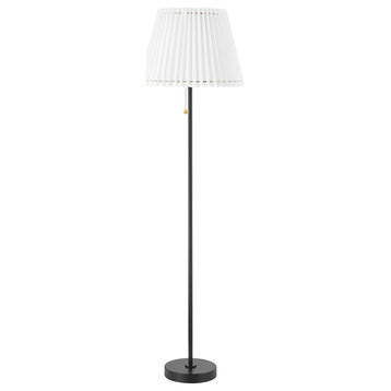 Mitzi Lighting HL476401-SBK Demi 1 Light Floor Lamp in Soft Black