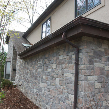 Exterior Stone Veneer using Cobble and Ledge Stones