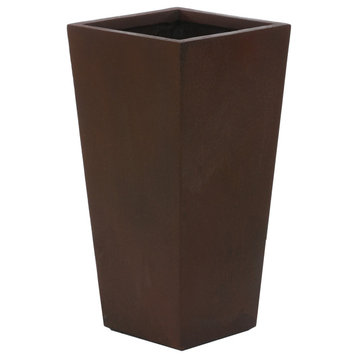 Rustic Brown MgO 24.2in. H Tall Tapered Planter