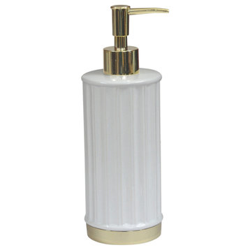 nu steel Panache Ceramic/Gold Soap/Lotion Pump