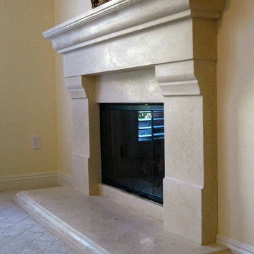 Venetian Plaster on Fireplace