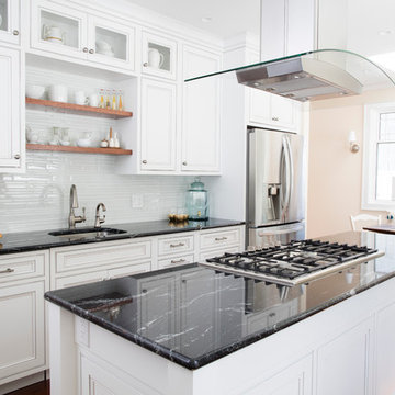 Spa Tuscany Super White Glass Tile Kitchen By Wendy Christmas