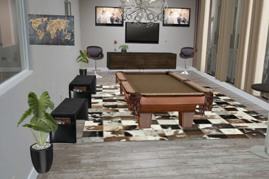 Example of a trendy home office design in Las Vegas