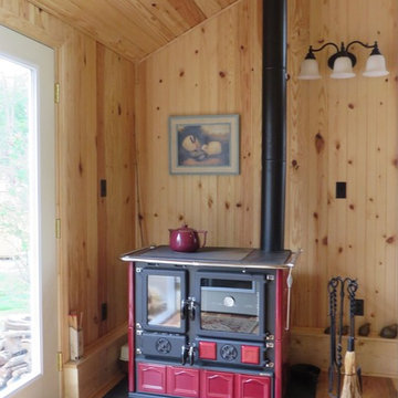 Wood cook stove Rosa Maiolica Bordeaux