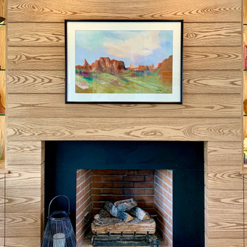 A fireplace surround gets a fresh update.