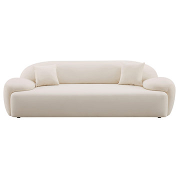 Allegra Cream Velvet Sofa