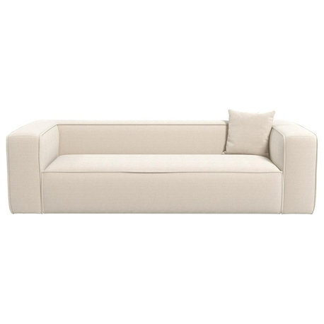 Bellevue Modern Living Room Furniture Boucle Fabric Sofa Couch in Ivory