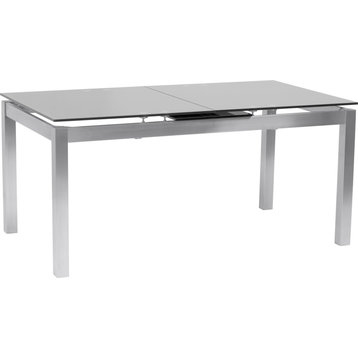 Ivan Extension Dining Table - Brushed Stainless Steel