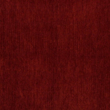 Burnt Red, Solid Soft Chenille Upholstery Fabric By The Yard