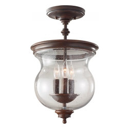 Feiss Pickering Lane 3 Light Semi Flush Mount made of  Steel Material - Lighting