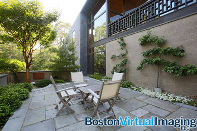 Inspiration for a modern patio remodel in Boston