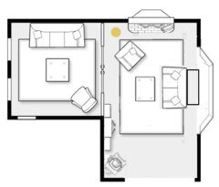 Awkward Family Room / Living Room Floor Plan