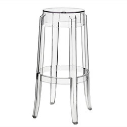 Set of 3 Philippe Starck style Ghost Bar Stools - Bar Stools And Counter Stools