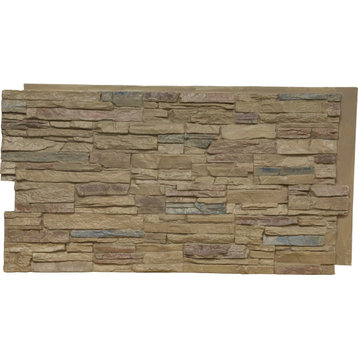45 3/4"W x 24 1/2"H x 1 1/4"D Canyon Ridge Stacked StoneWall Faux Siding Panel