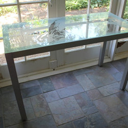 Custom Etched Glass - Console Tables