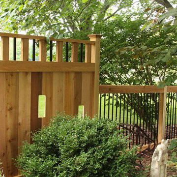 Custom Wood With Vertical Pipe Topper Accent and Custom Cut Outs