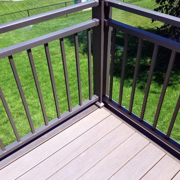 Large Timbertech Deck with Separate Outdoor Living Areas